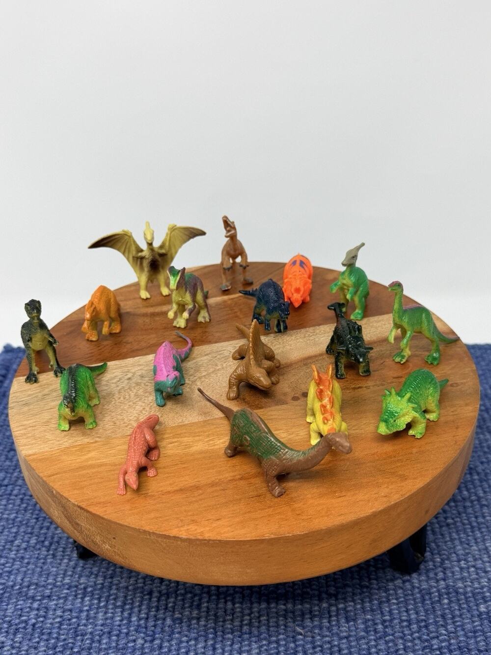Vintage 90s Mini Dinosaur Toys Lot Of 16 - Stegosaurus Ankylosaurus Triceratops